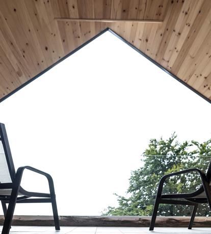 particolare casette in legno  ispirazione vitra a mo di balcone